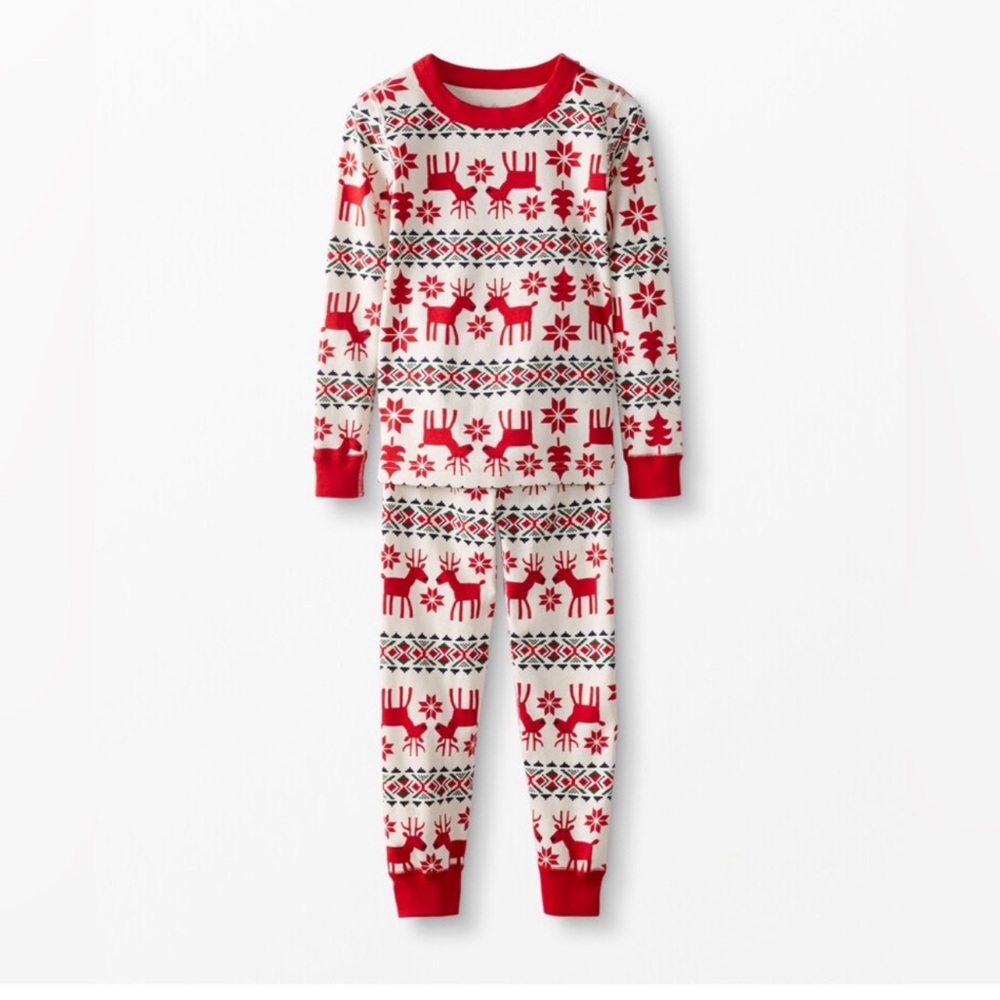 Hanna Andersson Unisex Long John Pajama Christmas Holiday Set